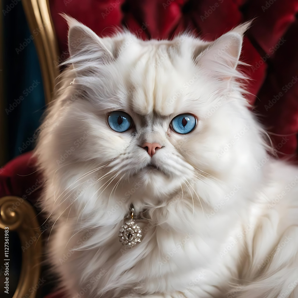 Fototapeta premium beautiful white cat 