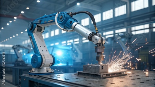 Industrial Robot Arm Weldin...
