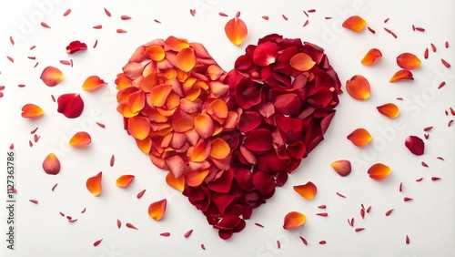 Heart Shaped Rose Petals Gr...