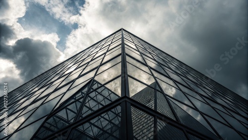 Geometric Glass Facade Refl...