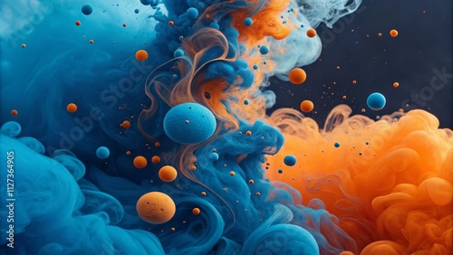 Cosmic Ink Abstract Blue an...