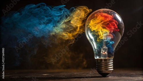 Colorful Smoke Inside Light...