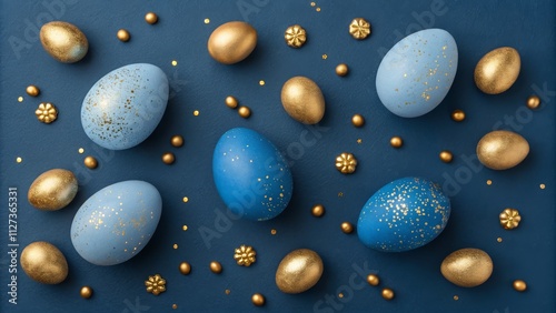 Blue and Gold Easter Eggs F...