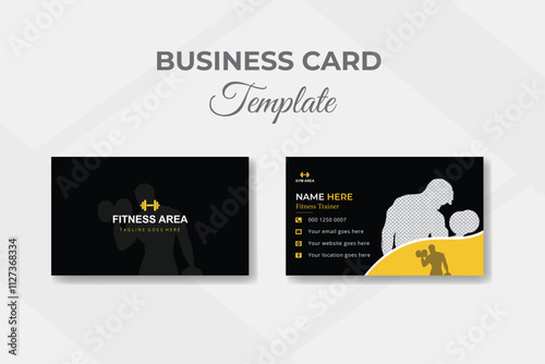 Modern body fitness business card design