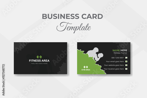Creative corporate gym business card design