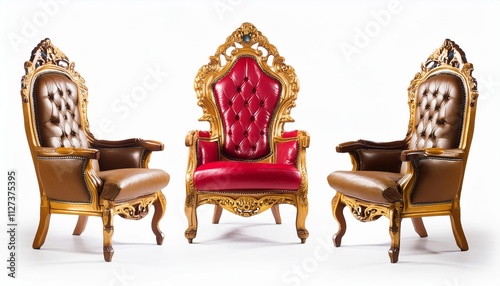 Exquisite Luxury Throne in Opulent Design A Stunning Piece of Furniture Perfect for Royalty, Elegance, and Sophistication, Ideal for Upscale Interiors and Lavish Decor photo