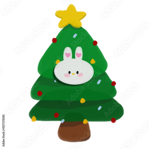 christmas tree with a snowman