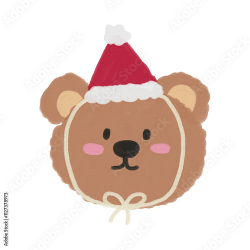 teddy bear with christmas hat