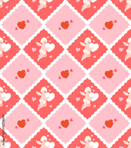 seamless pattern for valentine's day, abstract background, wallpaper, textile