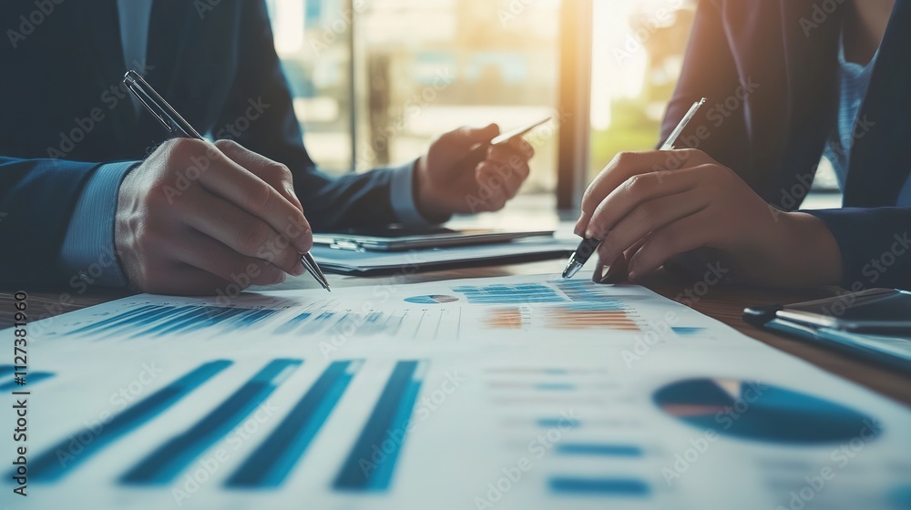 Executives presenting successful business outcomes from a well-executed plan.