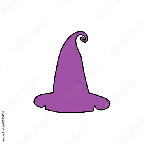 Cartoon purple withch hat photo