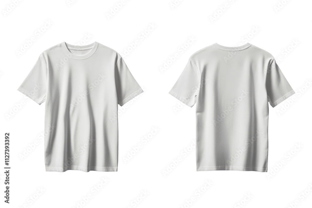 A plain white t-shirt is shown from the front and back showcasing its design and fit. A plain white t-shirt is shown from the front and back showcasing its design and fit.