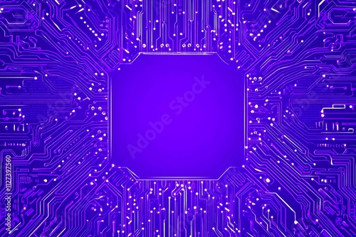 Futuristic vector illustration of a aqua circuit board with intricate digital tech elements, perfect for advanced technology backgrounds.