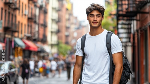 Handsome Man in New York City Street photo