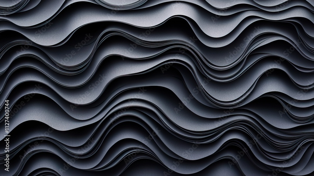 Richly Layered Black Textured Paper Background, Black textured background concept. Richly Layered Black Textured Paper Background, Black textured background concept.