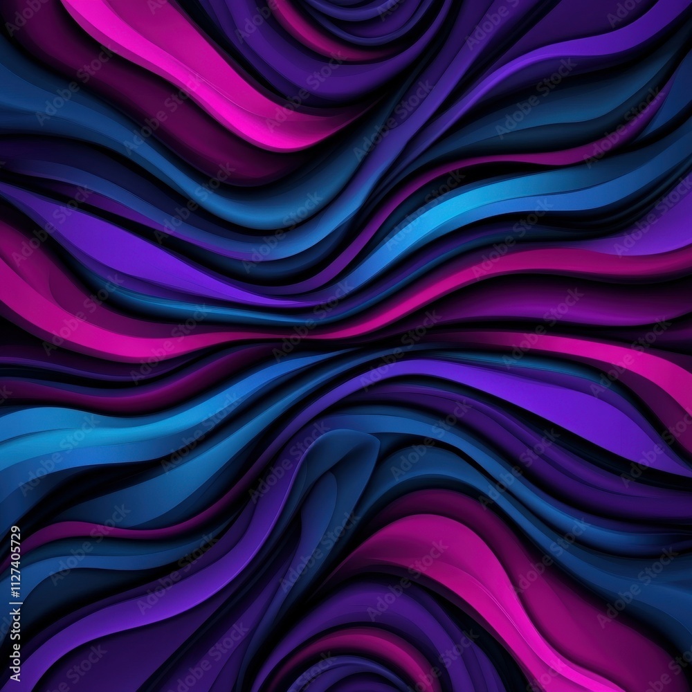 Abstract waves of purple and blue in dynamic pattern design Abstract waves of purple and blue in dynamic pattern design