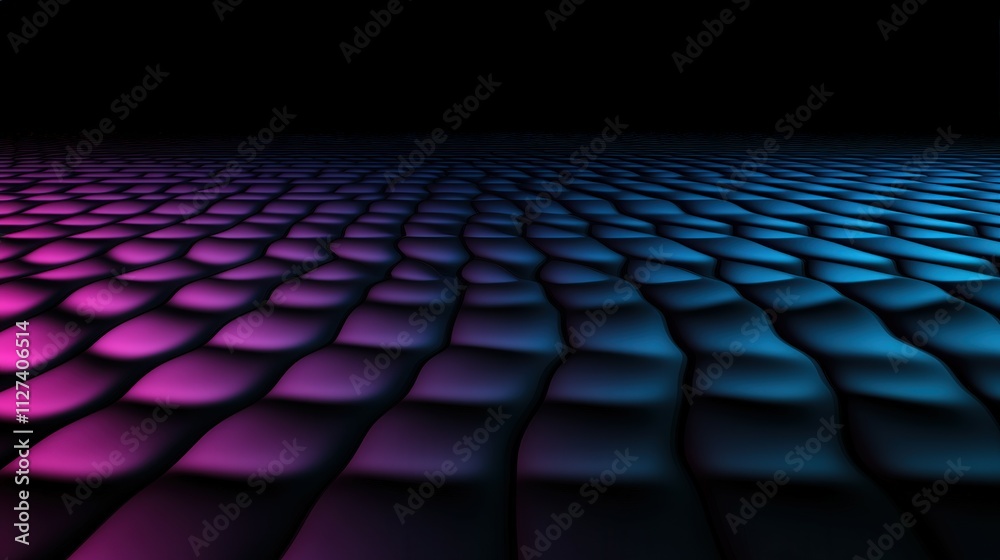 Colorful wave patterns illuminate a dark space Colorful wave patterns illuminate a dark space