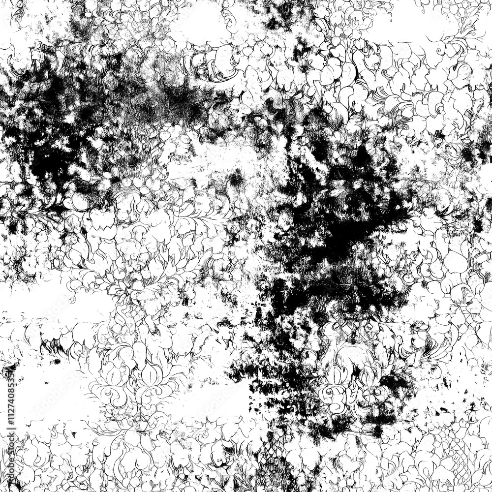 Obraz premium Abstract grunge texture. Black and white backdrop and wallpaper. Textured surface.
