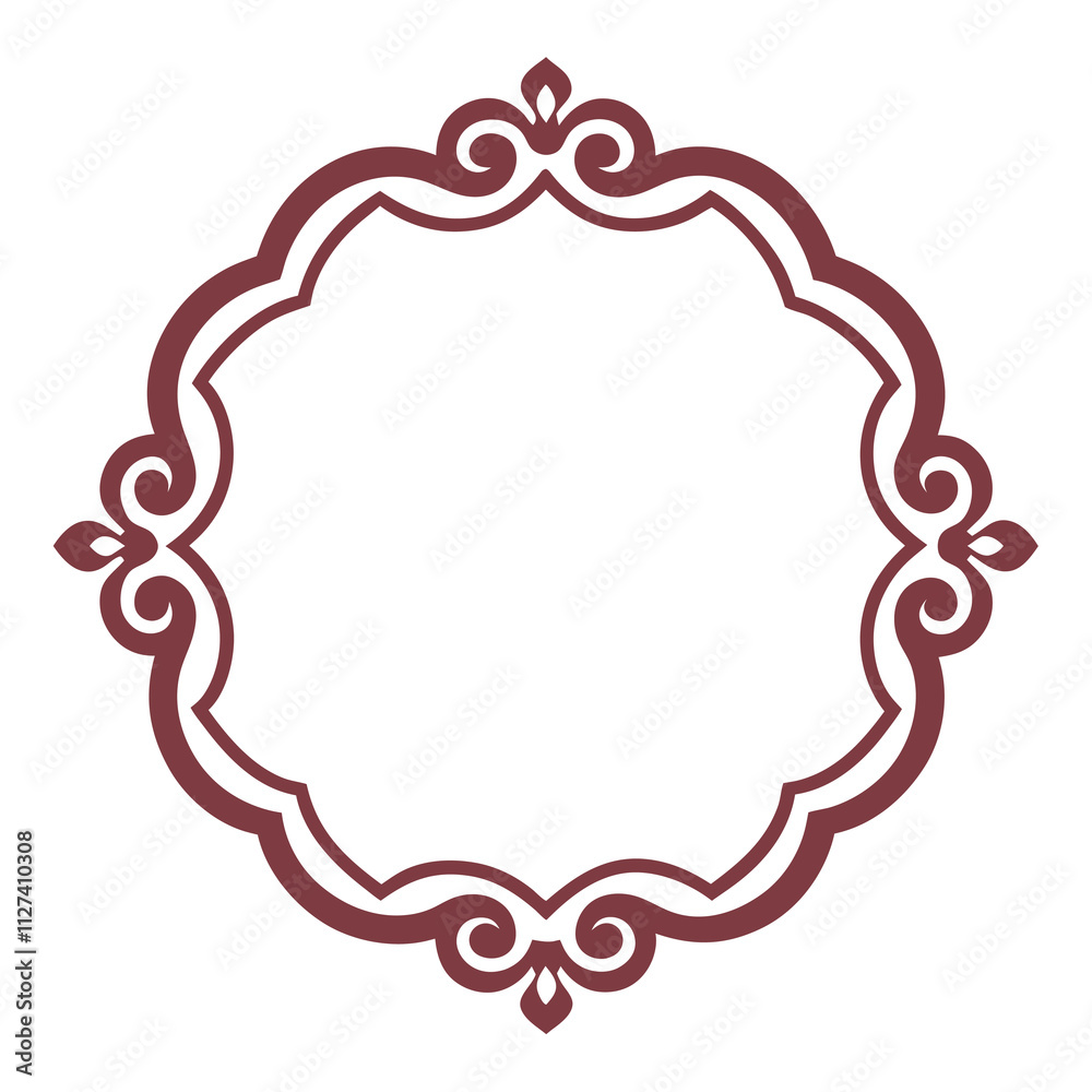 Decorative Frame Border Design with Ornament, Easily Editable Vector File MiLon Graphic