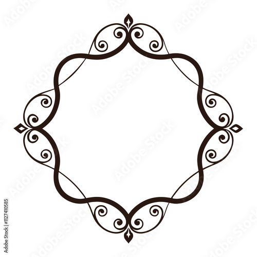 Decorative Frame Border Design with Ornament, Easily Editable Vector File MiLon Graphic