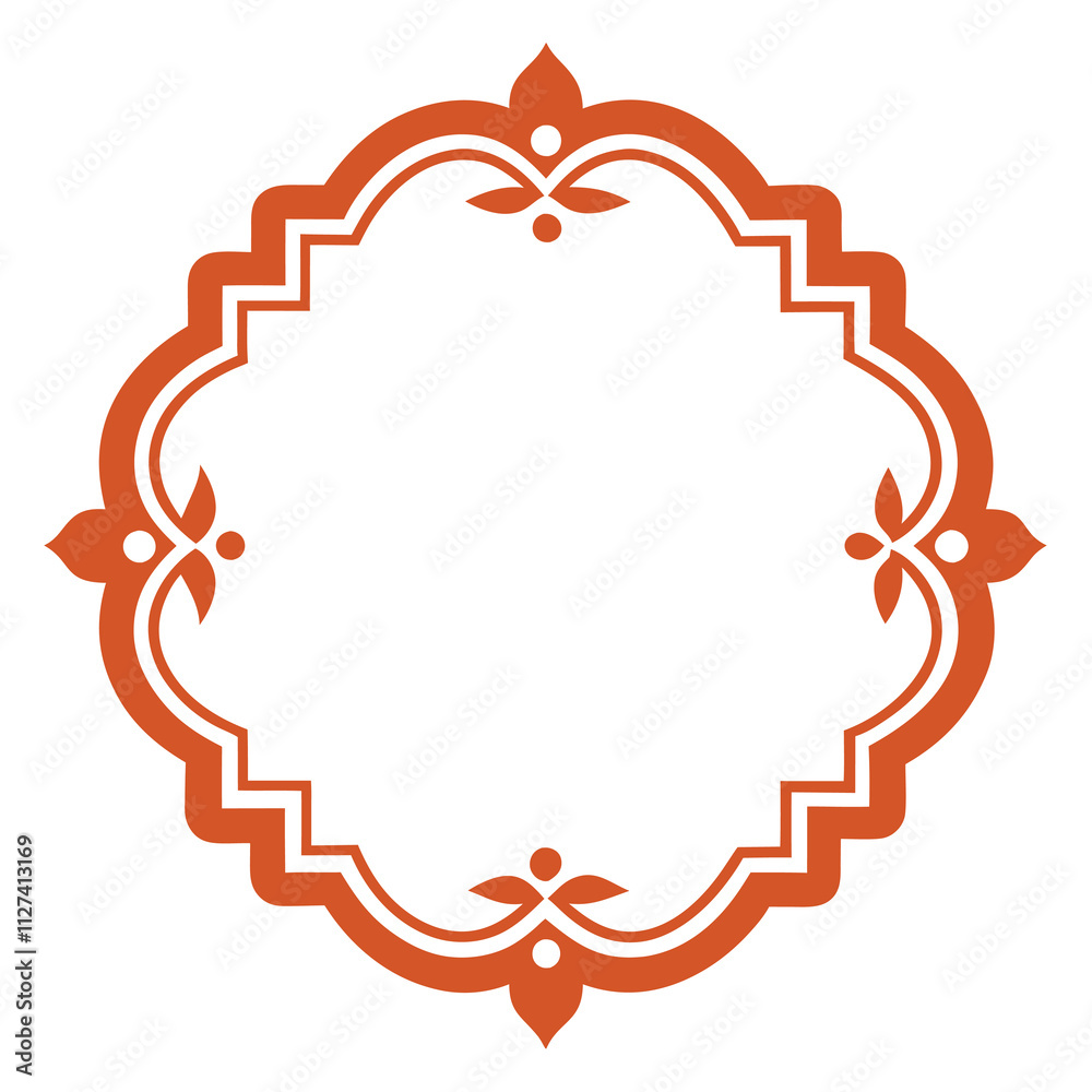 Decorative Frame Border Design with Ornament, Easily Editable Vector File MiLon Graphic