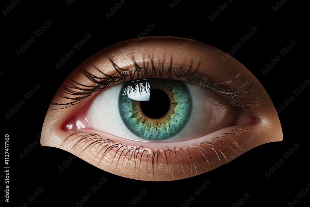 Intriguing gazes black and green eyes reflecting surveillance and deception within Intriguing gazes black and green eyes reflecting surveillance and deception within