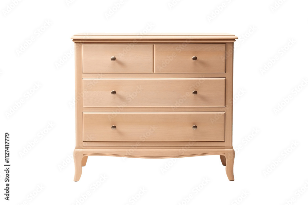 Wooden Chest of Drawers Design Isolated on Transparent Background. Wooden Chest of Drawers Design Isolated on Transparent Background.