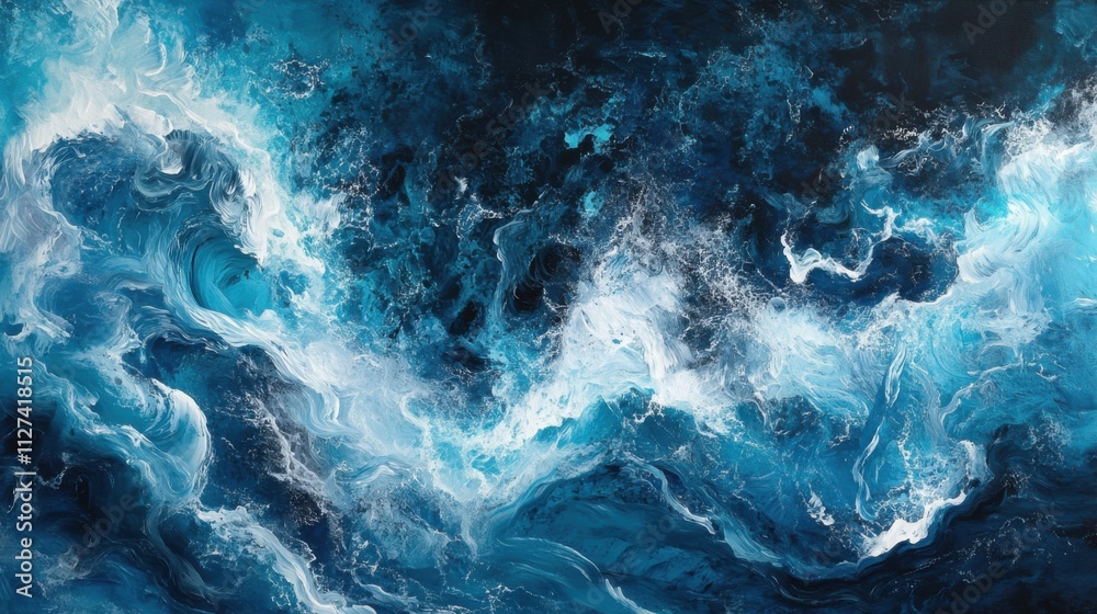 Aerial view of turbulent ocean waves Aerial view of turbulent ocean waves