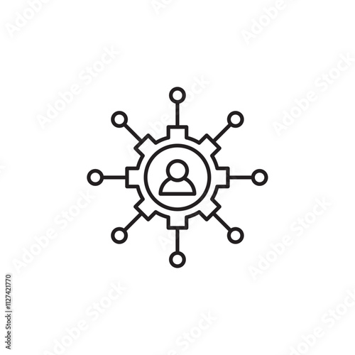 Additional skills icon Vector flat thin line illustration