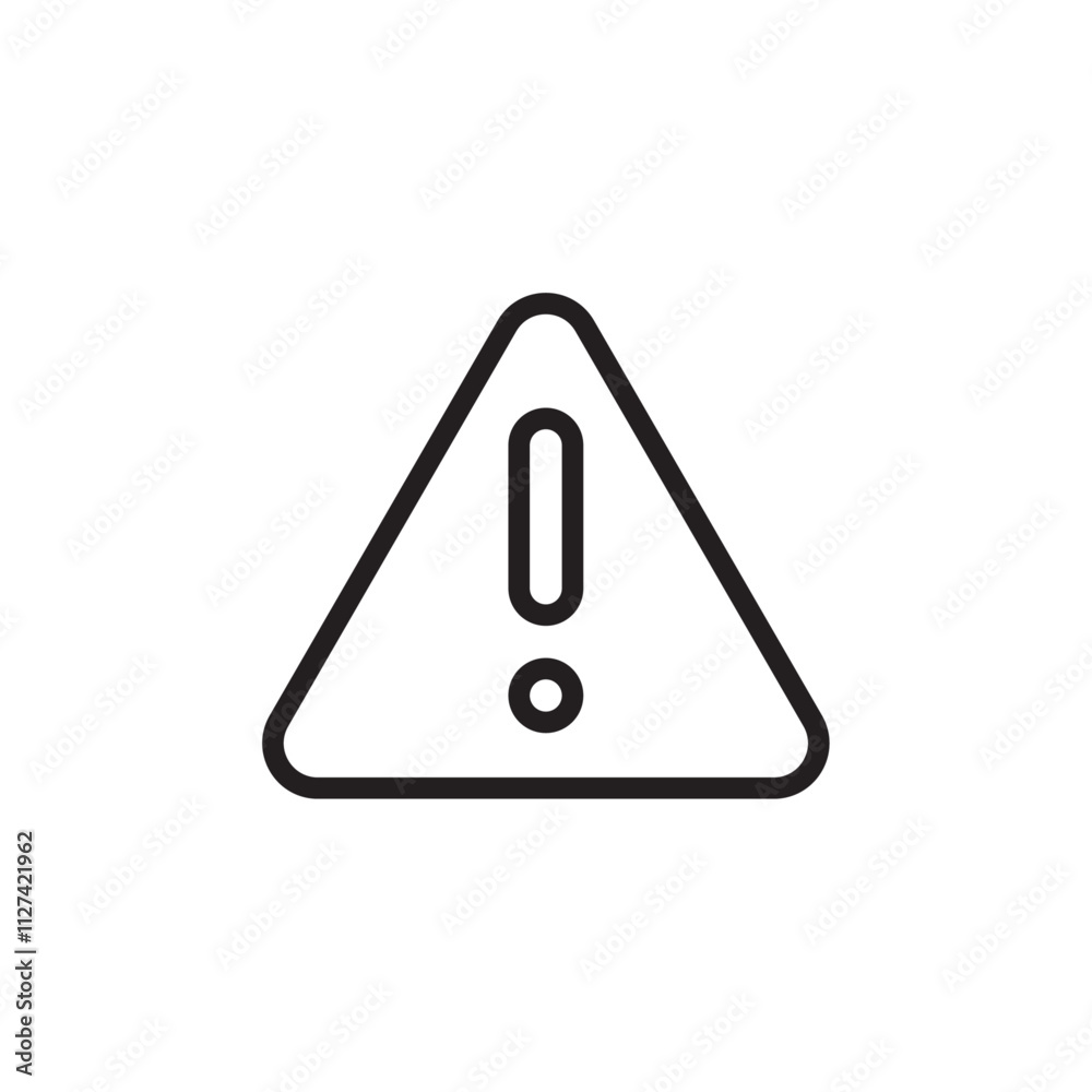 Attention icon Vector flat thin line illustration Attention icon Vector flat thin line illustration