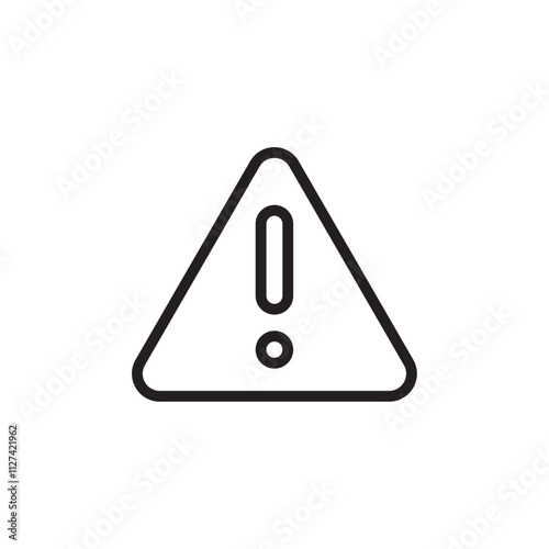 Attention icon Vector flat thin line illustration