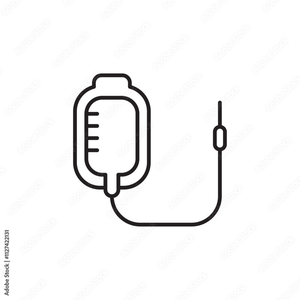 Blood transfusion icon Vector flat thin line illustration Blood transfusion icon Vector flat thin line illustration