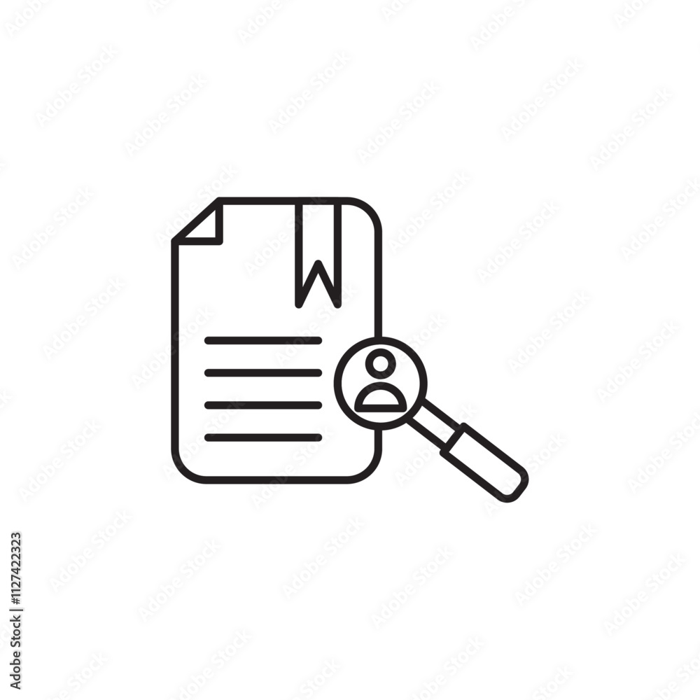 Case studies icon Vector flat thin line illustration Case studies icon Vector flat thin line illustration