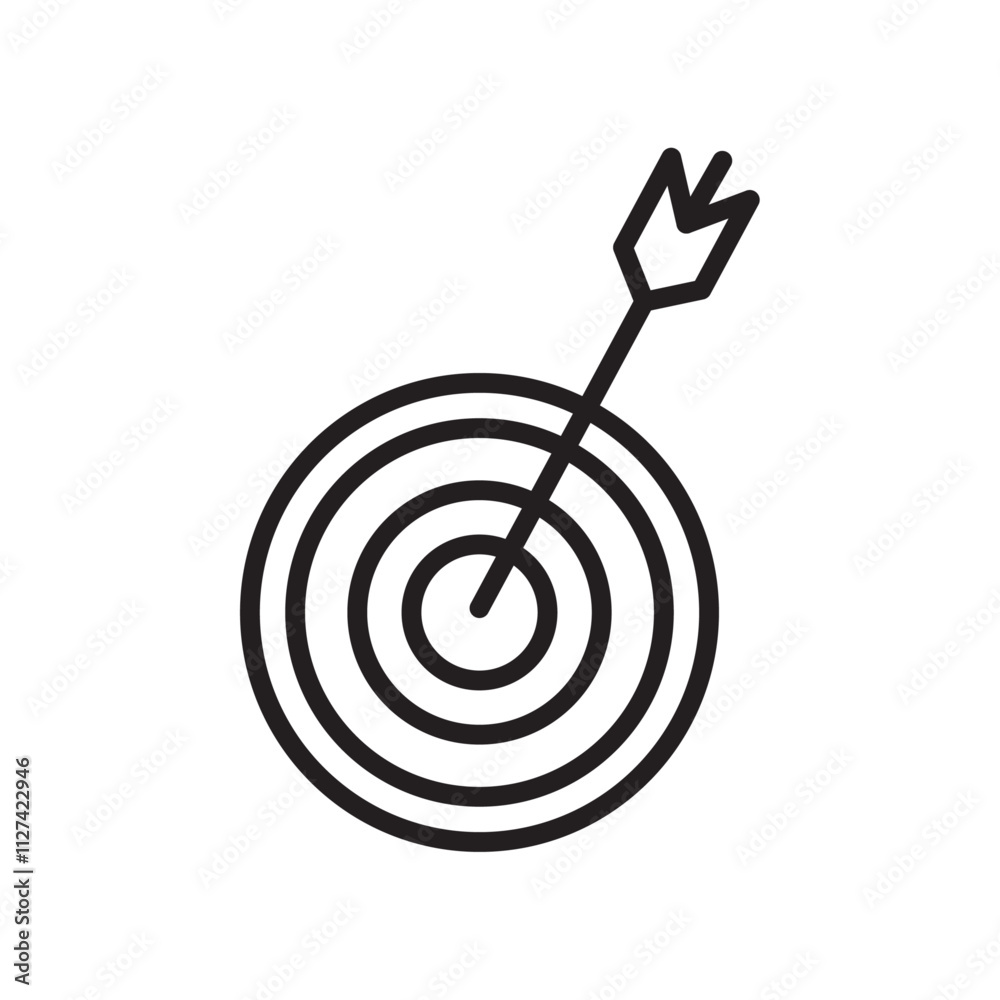 Darts icon Vector flat thin line illustration Darts icon Vector flat thin line illustration