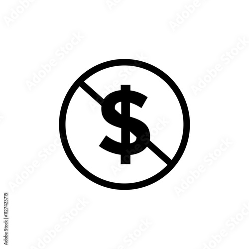 Free of charge icon Vector flat thin line illustration