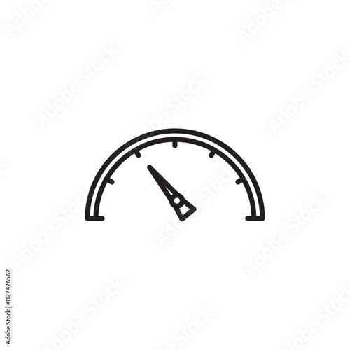 Speedometer icon Vector flat thin line illustration