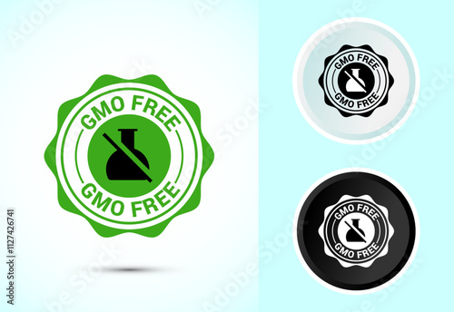 GMO Free Product Icon Design Illustration, Icon For Web and mobile application