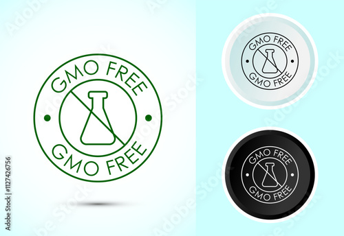 GMO Free Product Icon Design Illustration, Icon For Web and mobile application
