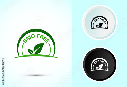 GMO Free Product Icon Design Illustration, Icon For Web and mobile application