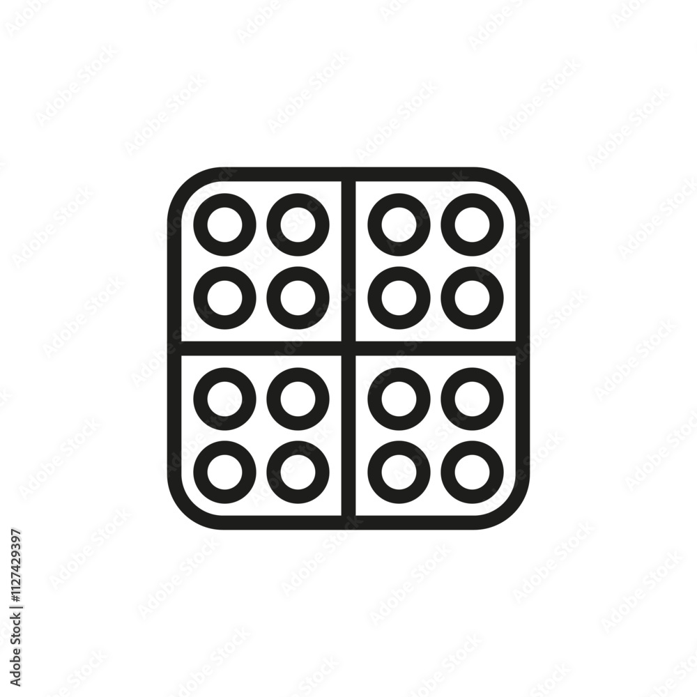 Black and white Pill Pack icon illustration. Pill pack icon silhouette. Medicine pack. Tablet pack. Black and white Pill Pack icon illustration. Pill pack icon silhouette. Medicine pack. Tablet pack.