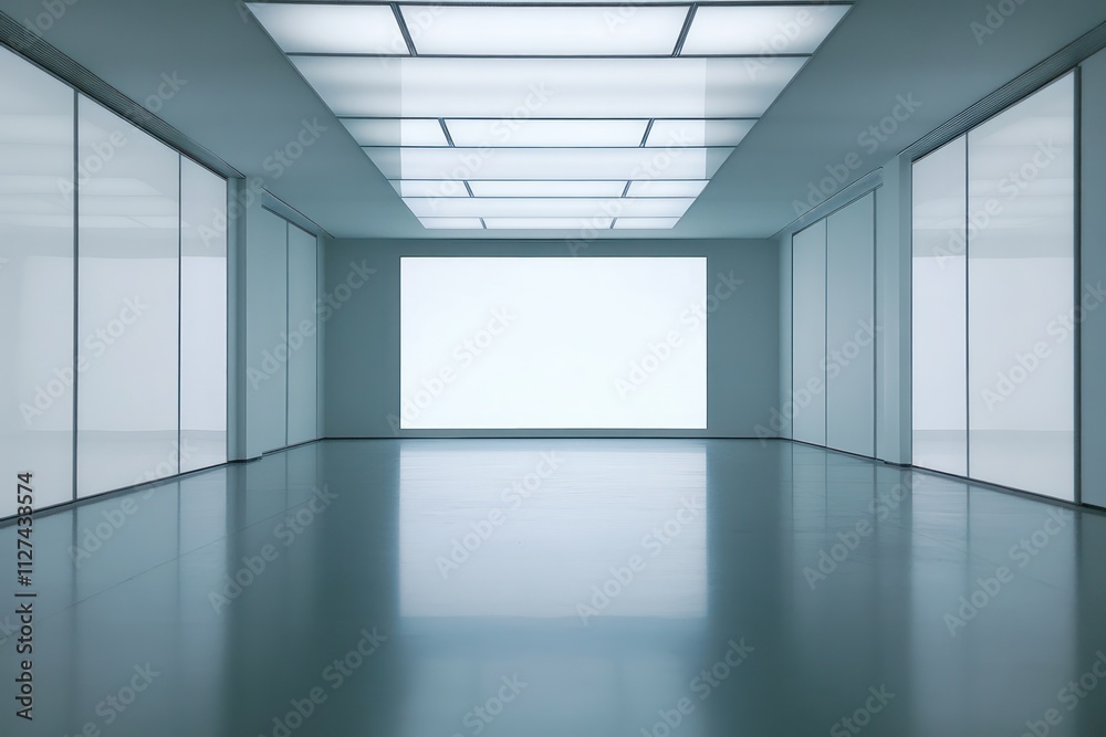 A pristine, empty video conference room awaiting the next meeting A pristine, empty video conference room awaiting the next meeting