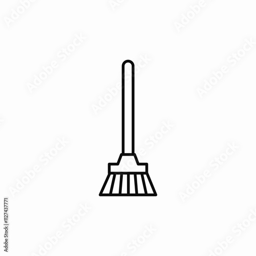 broom cleaning icon sign vector