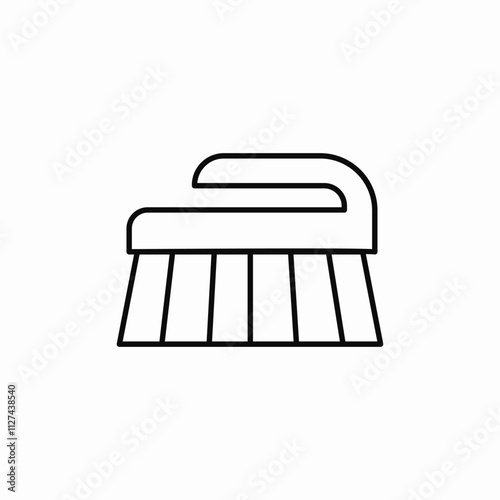 floor wash brush icon sign vector