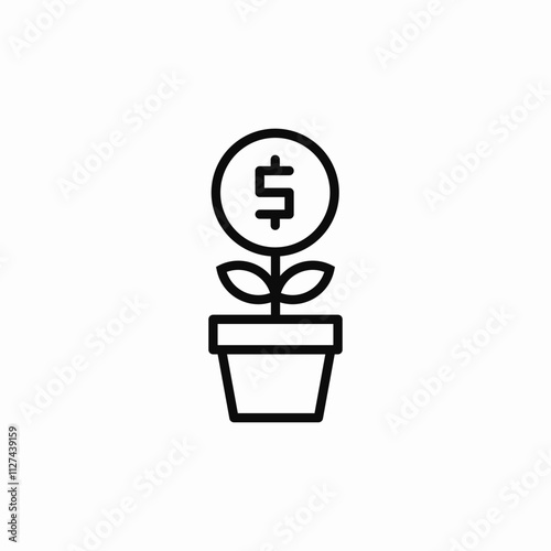 money plant icon sign vector