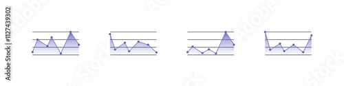 Data and stats charts. Graph and analytical symbols