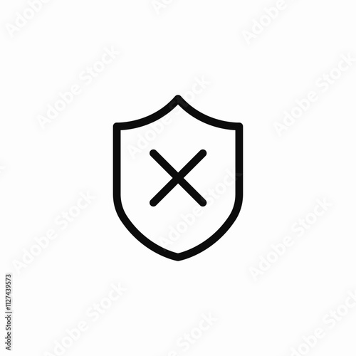 protection turned off icon sign vector