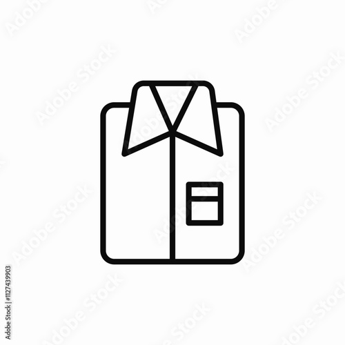 shirt folded icon sign vector