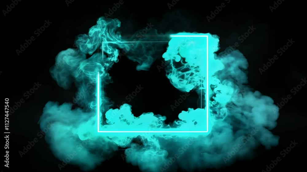 Neon Smoke Frame Seamless Looping Video Background