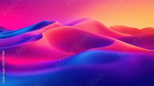 Abstrakte Dünenlandschaft mit fließenden Formen