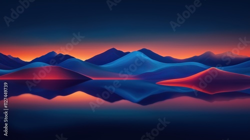 Leuchtende Hügel in dramatischer Landschaft